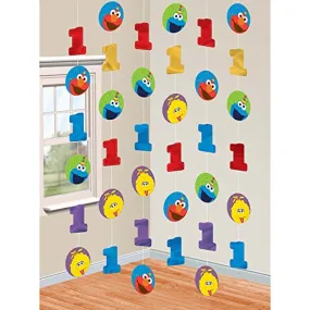 1st Birthday Elmo String Decorations 6 count Party Supplies Elmo Sesame Street Fun to be One!