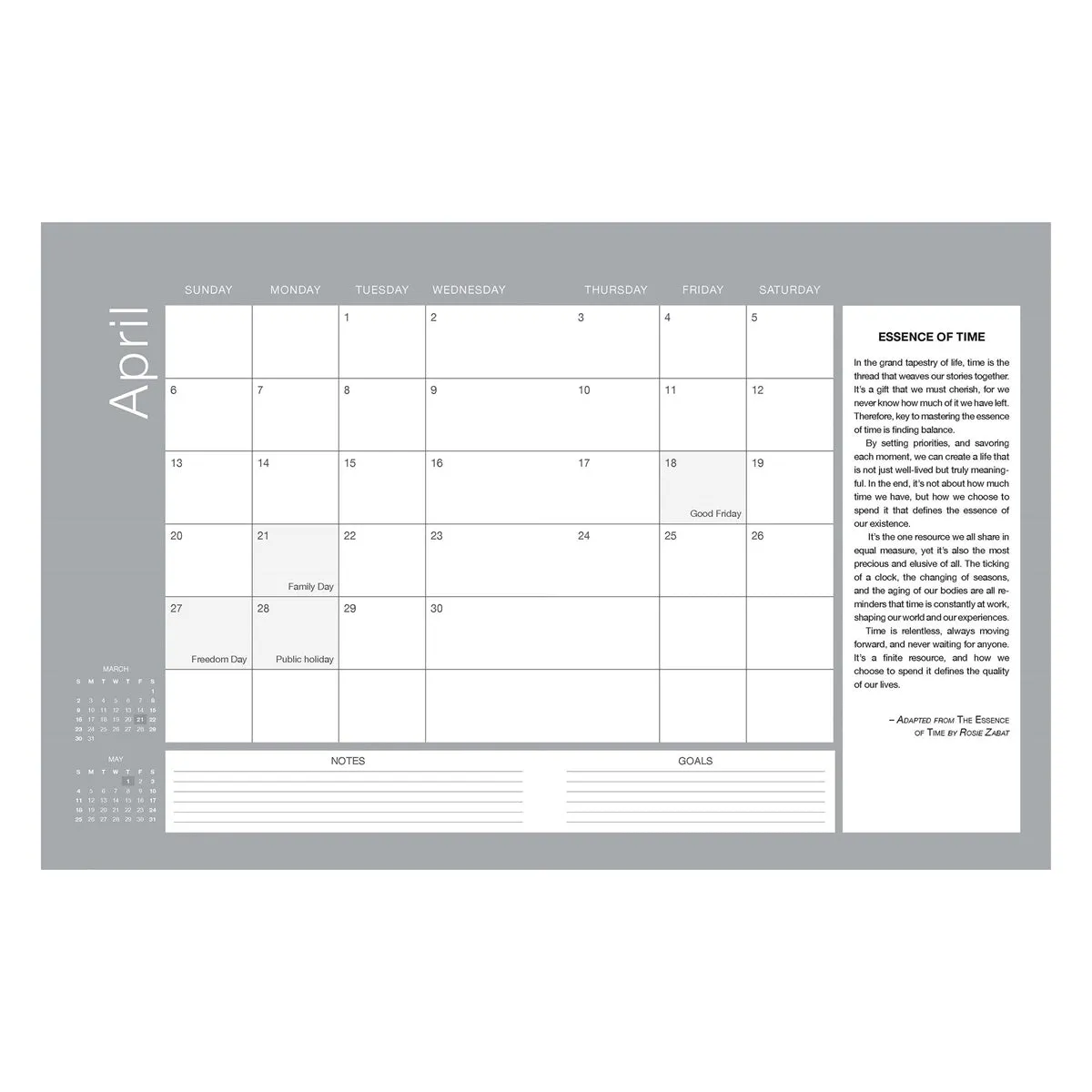 2025 Business Diary - Daily Planner Taupe - Imitation Leather