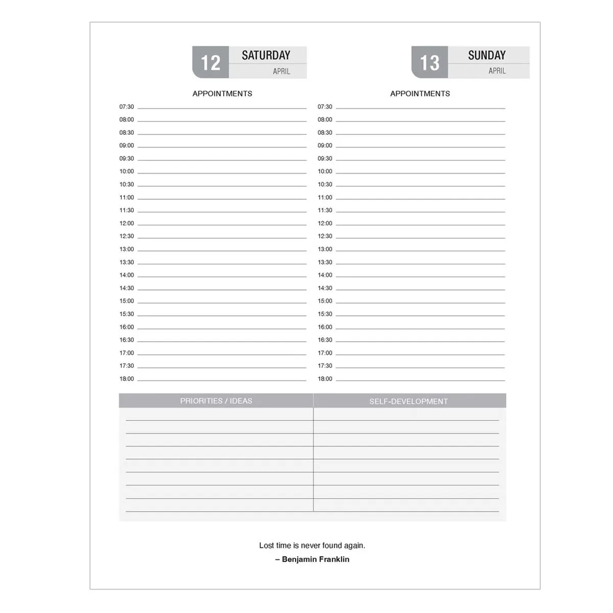 2025 Business Diary - Daily Planner Taupe - Imitation Leather