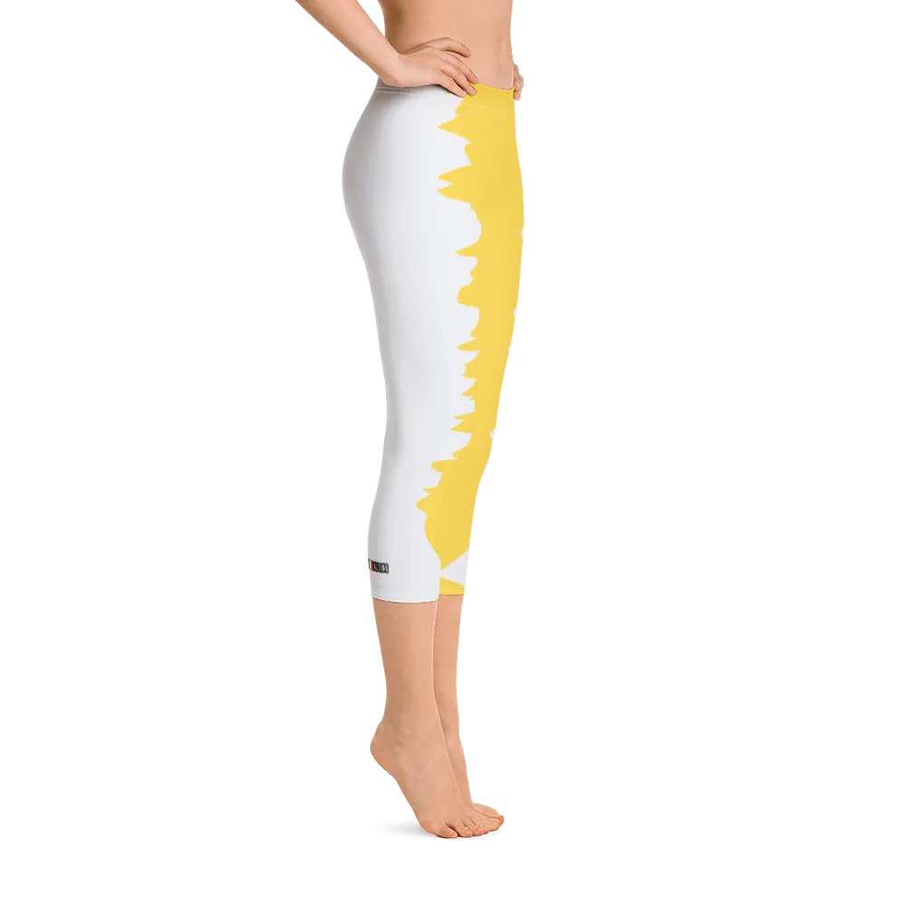 #5996d890 - Tangerine Vanilla Bean Stracciatella - ALTINO Sport Capri Leggings