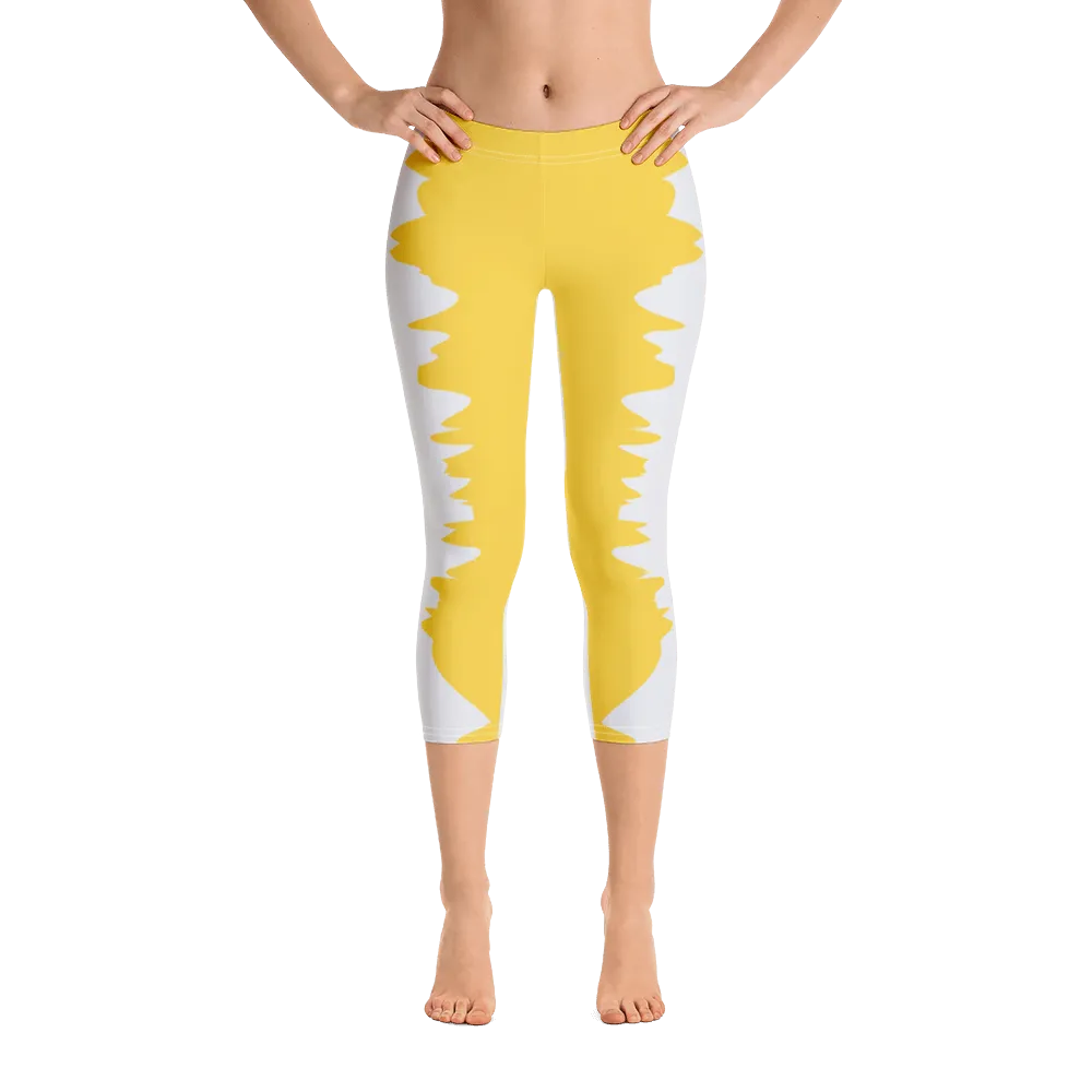 #5996d890 - Tangerine Vanilla Bean Stracciatella - ALTINO Sport Capri Leggings