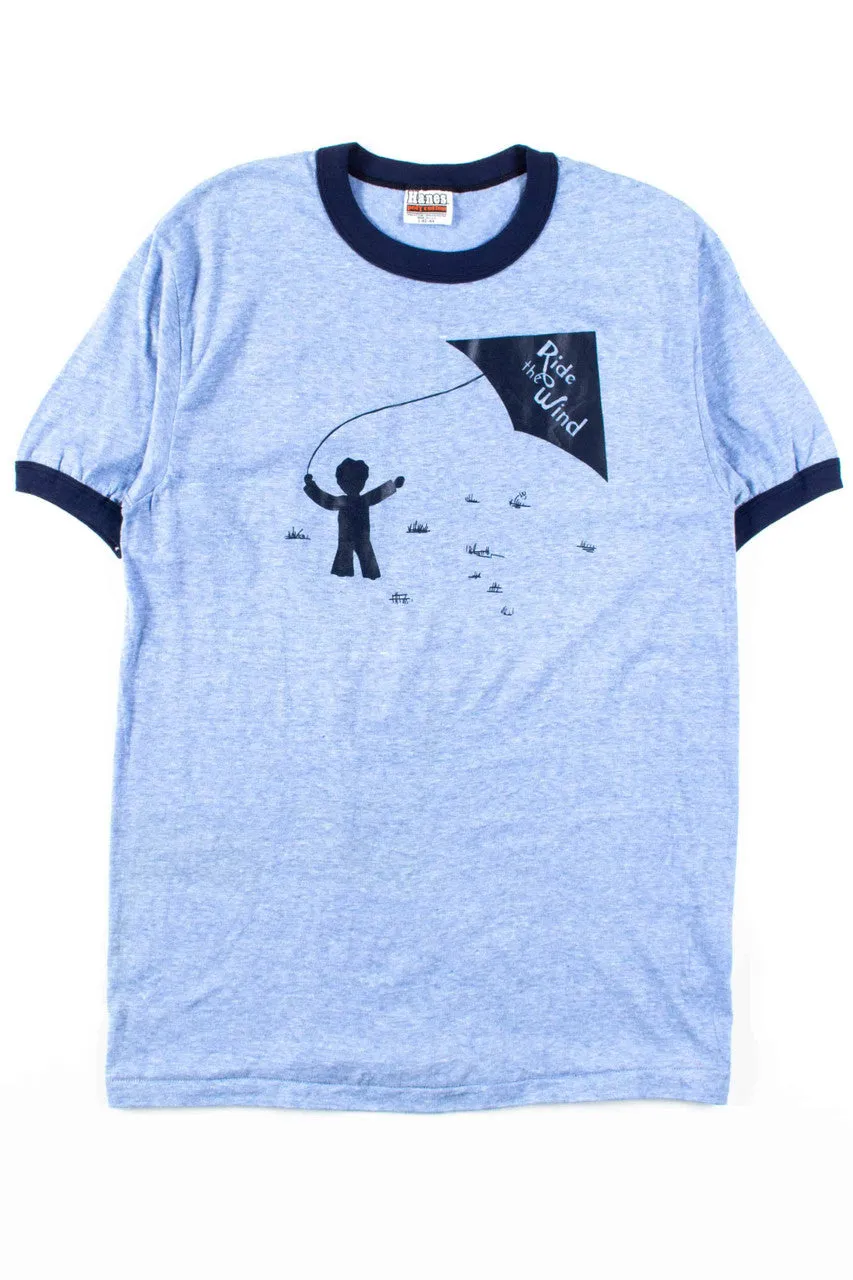 70s Ride The Wind Vintage Ringer T-Shirt