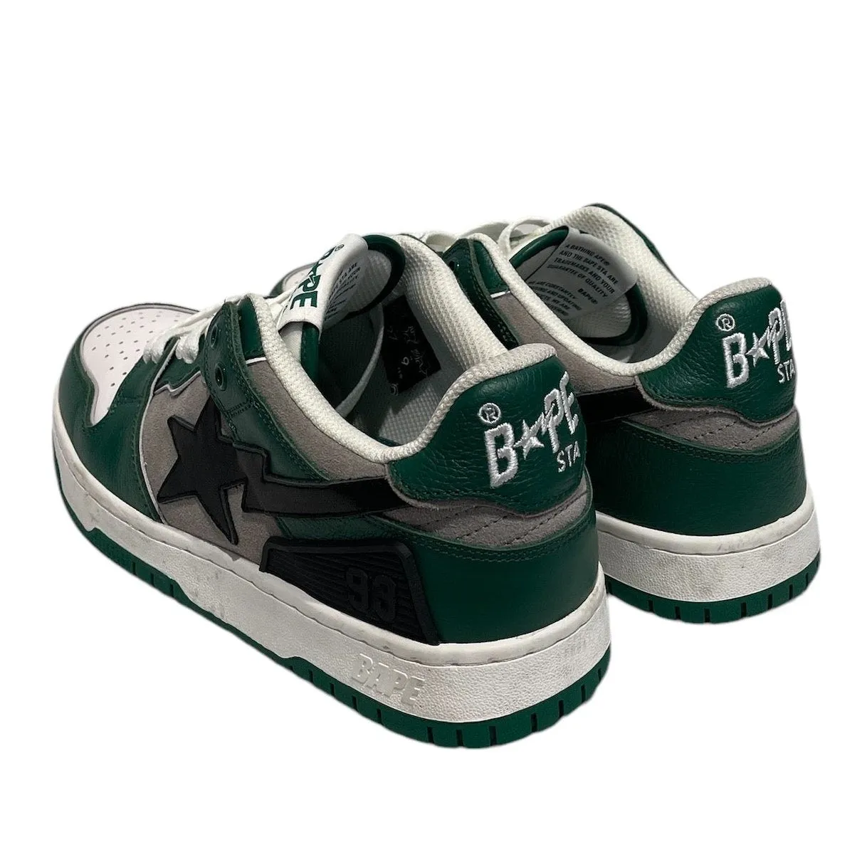 A BATHING APE/Low-Sneakers/US 9/Cotton/GRN/pine green