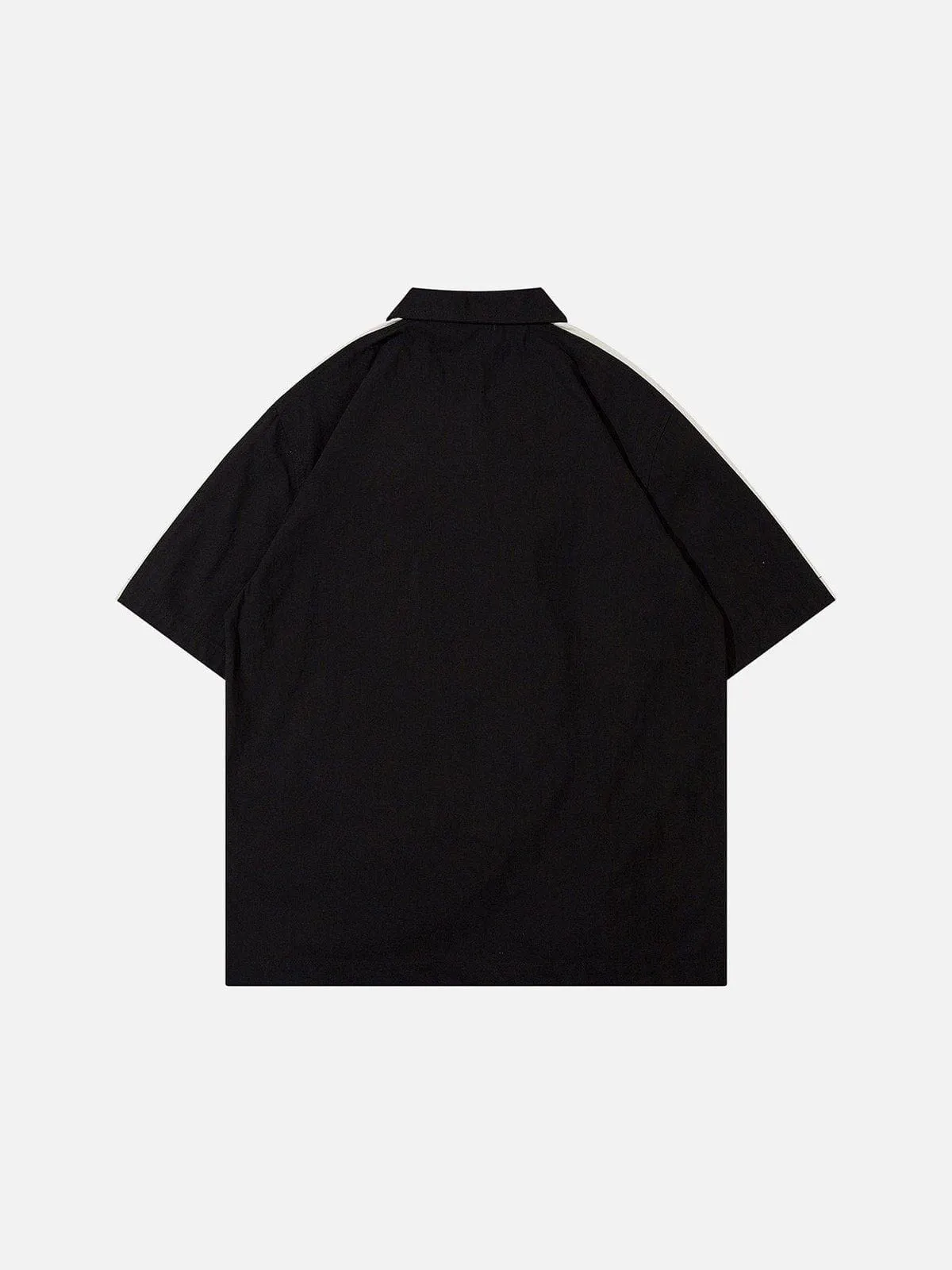 Aelfric Eden Colorblock Zipper Racing Short Sleeve Shirt