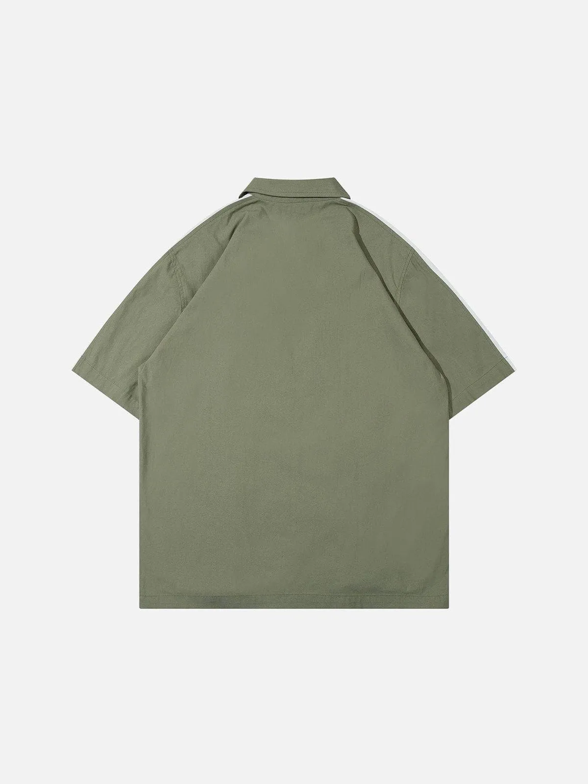Aelfric Eden Colorblock Zipper Racing Short Sleeve Shirt