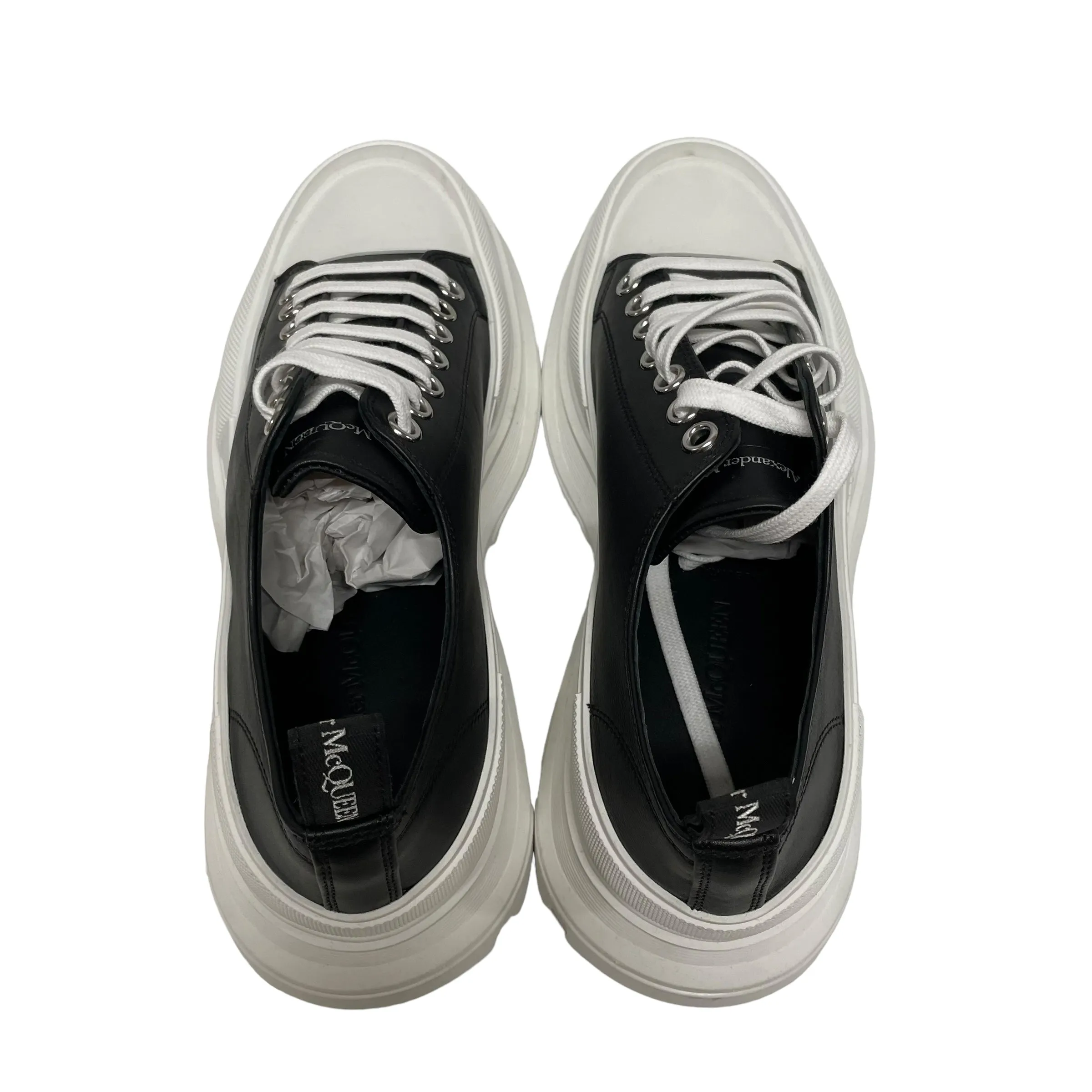 Alexander McQueen/Low-Sneakers/EU 44/Leather/BLK/Low Trainer Sneaker