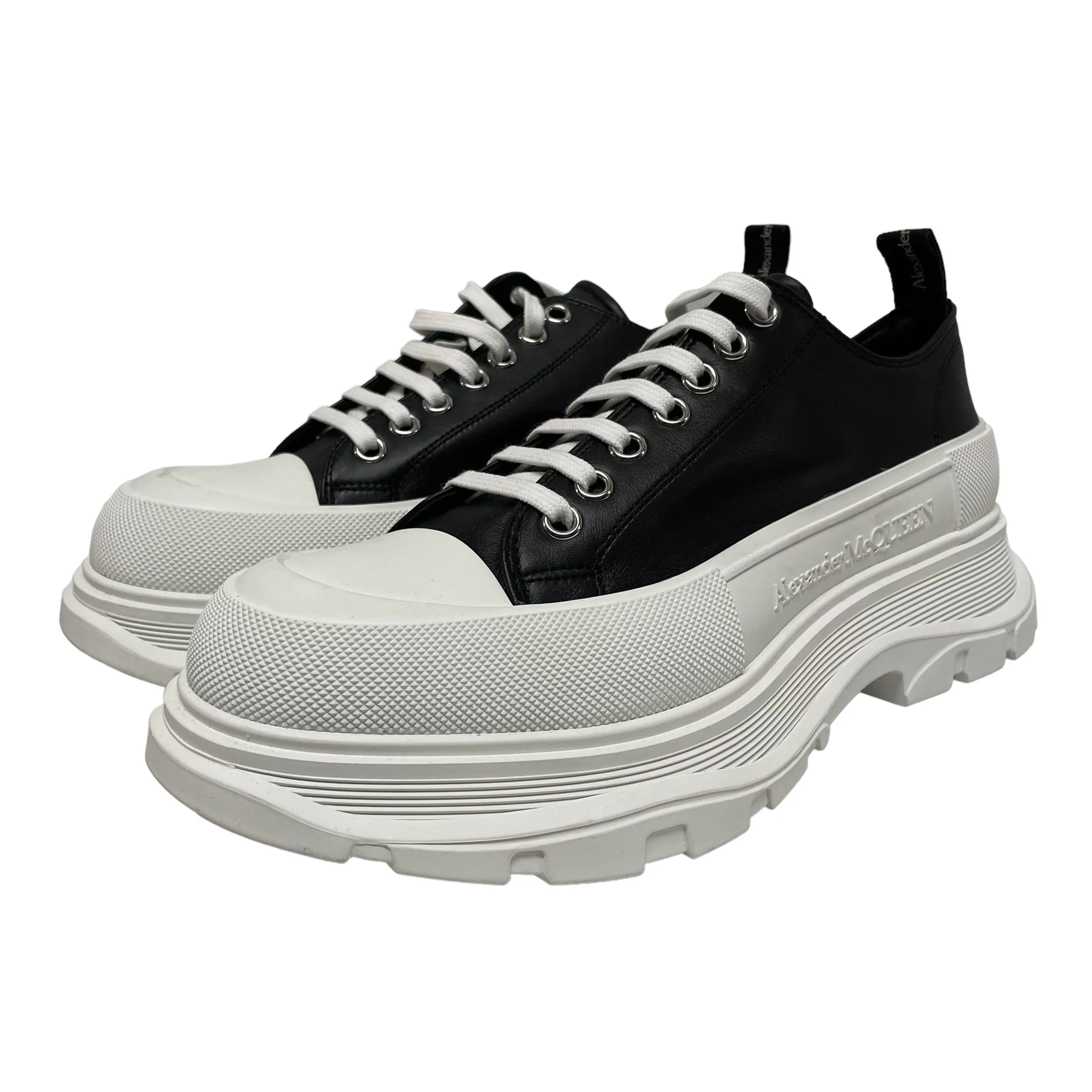 Alexander McQueen/Low-Sneakers/EU 44/Leather/BLK/Low Trainer Sneaker
