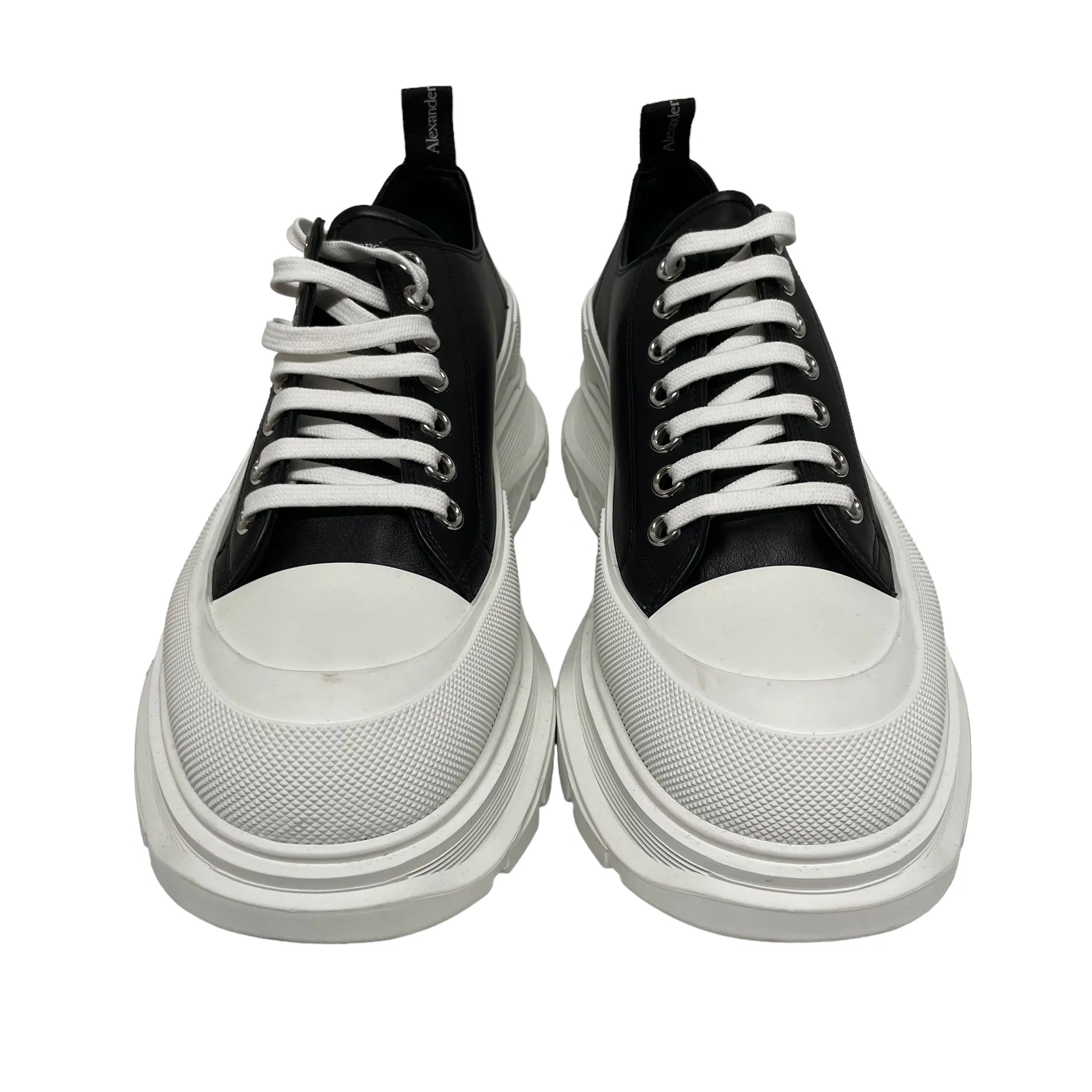 Alexander McQueen/Low-Sneakers/EU 44/Leather/BLK/Low Trainer Sneaker