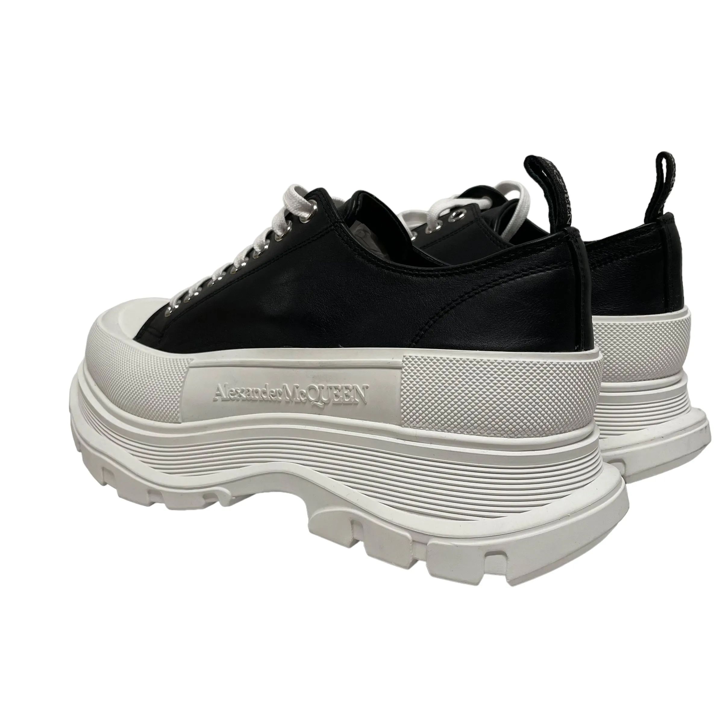 Alexander McQueen/Low-Sneakers/EU 44/Leather/BLK/Low Trainer Sneaker
