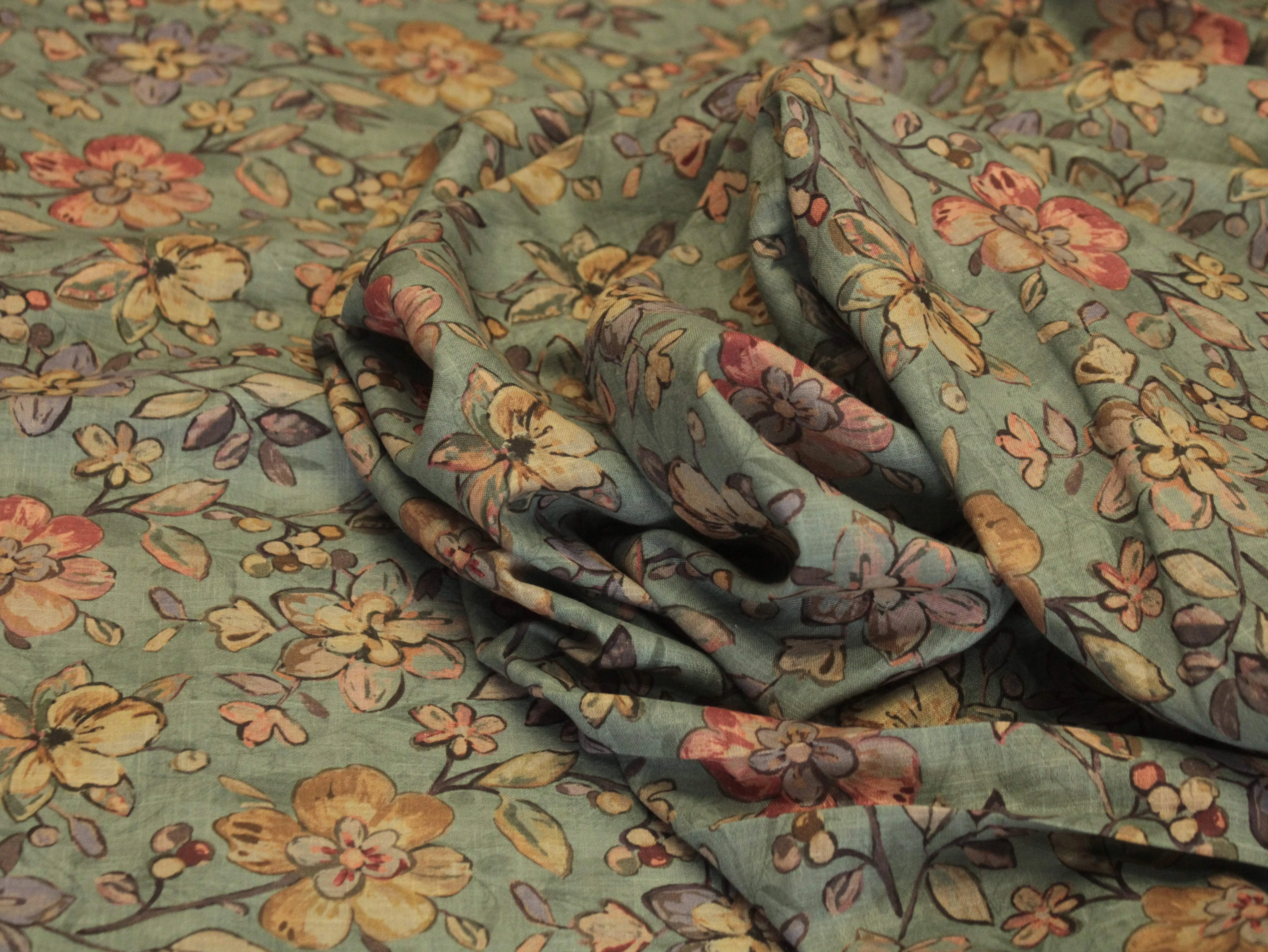 Art Linen Cotton Digital Printed Fabric