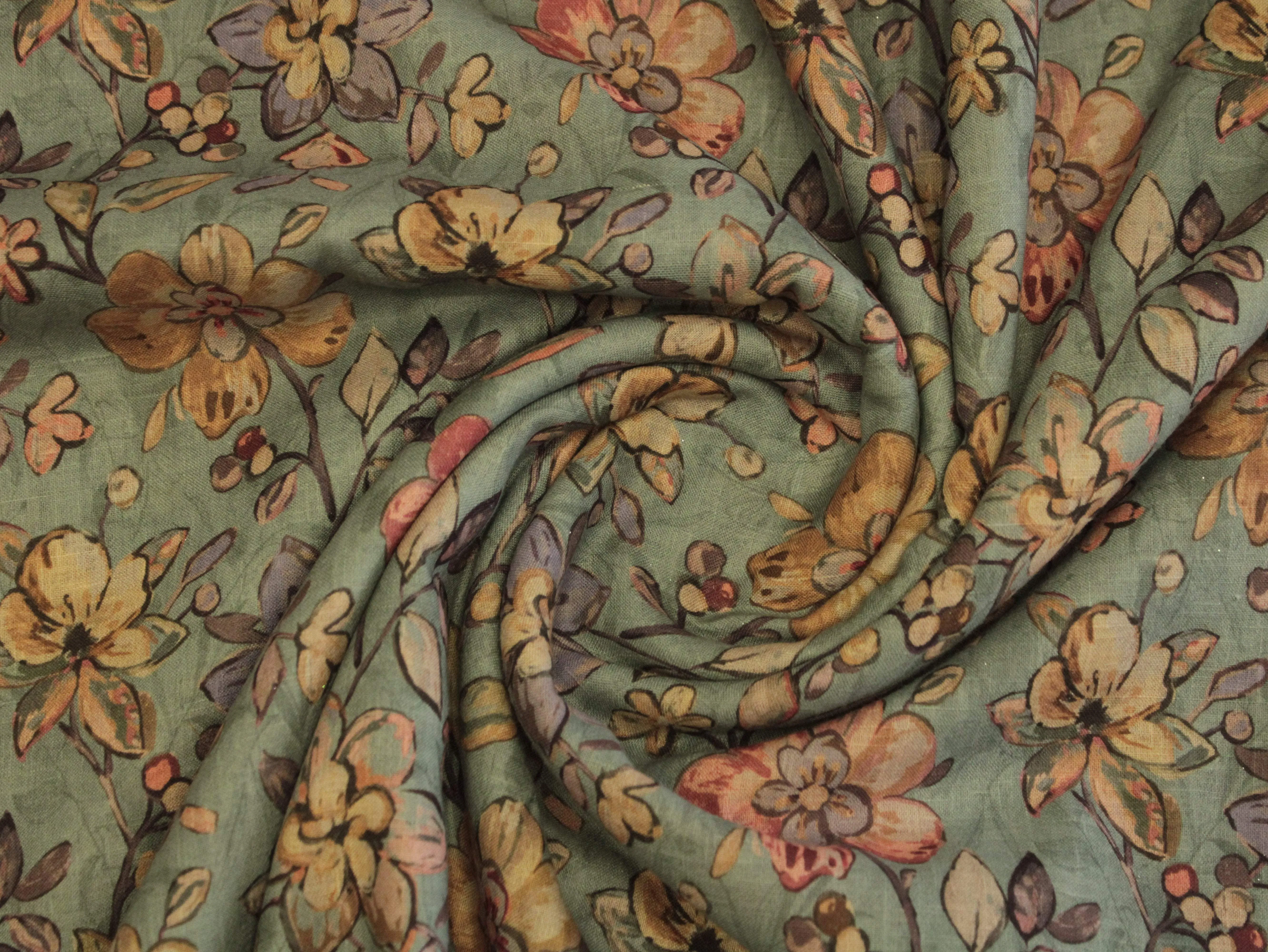 Art Linen Cotton Digital Printed Fabric