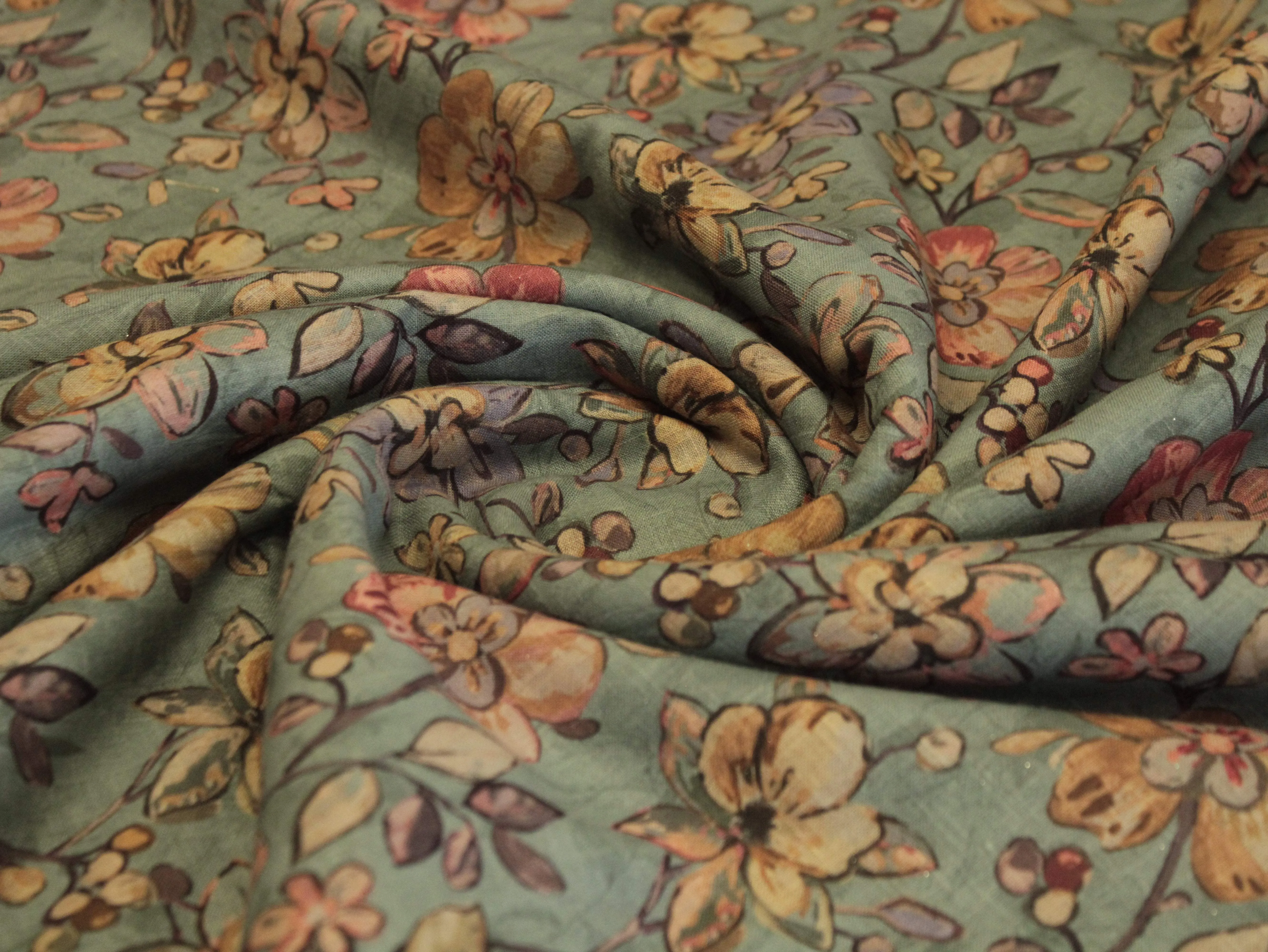 Art Linen Cotton Digital Printed Fabric