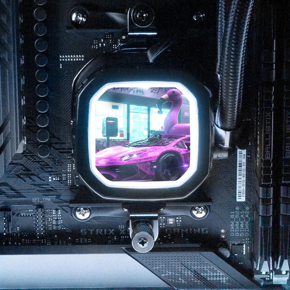 Bad Flamingo AIO Cover for Corsair RGB Hydro Platinum and Pro Series (H100i, H115i, H150i, H100X, XT, X, SE, H60)