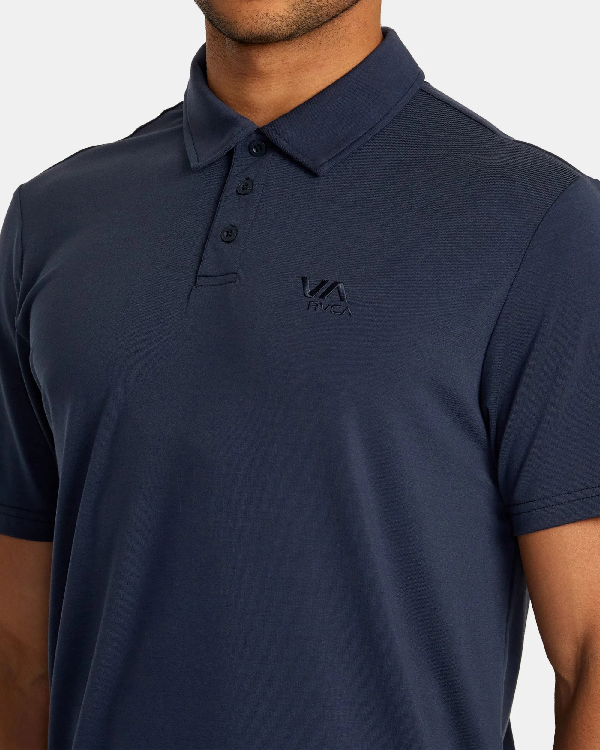 Balance Short Sleeve Polo T-shirt - Indigo