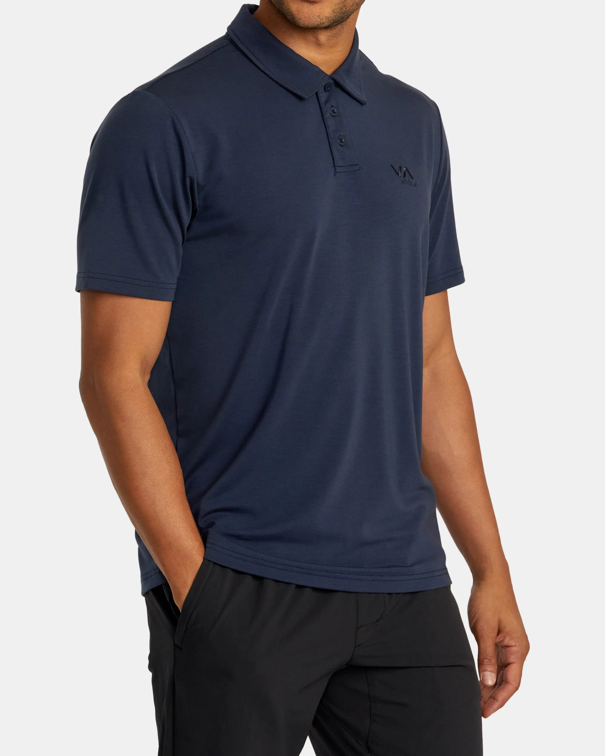 Balance Short Sleeve Polo T-shirt - Indigo