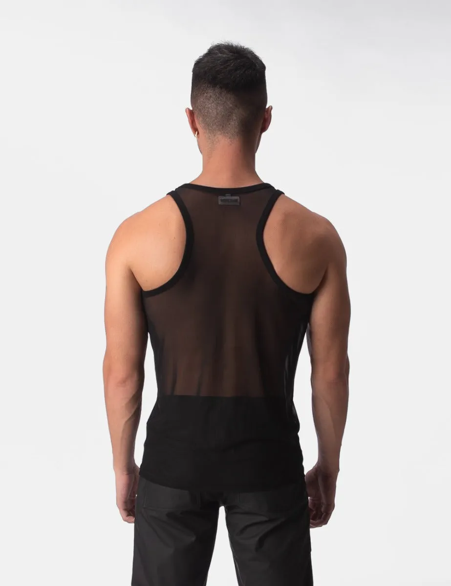 Barcode Berlin Mesh Tank Top Obak Black
