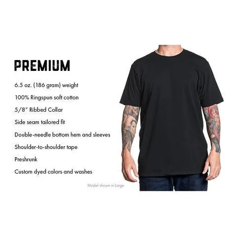 Black Heart Premium Fit Mens T-Shirt