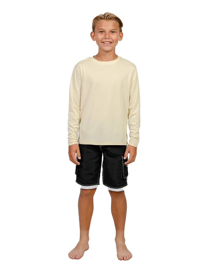Boys loose fit sun shirts in vibrant nine colors