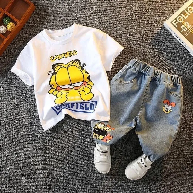 Boys T-shirt Casual Printed Short-Sleeved Clothes   X4497265