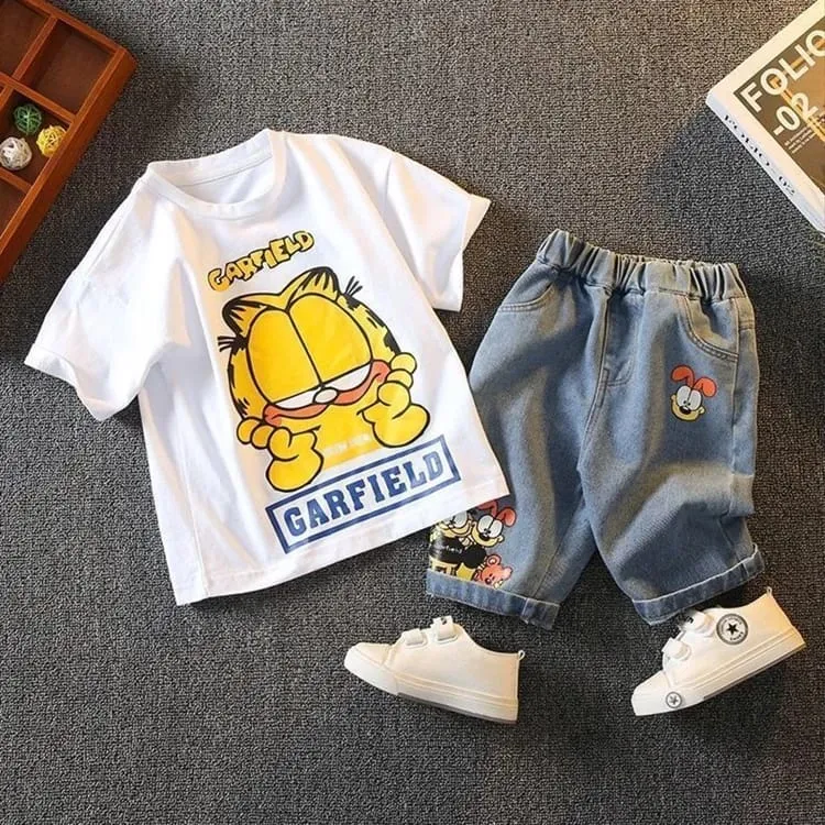 Boys T-shirt Casual Printed Short-Sleeved Clothes   X4497265