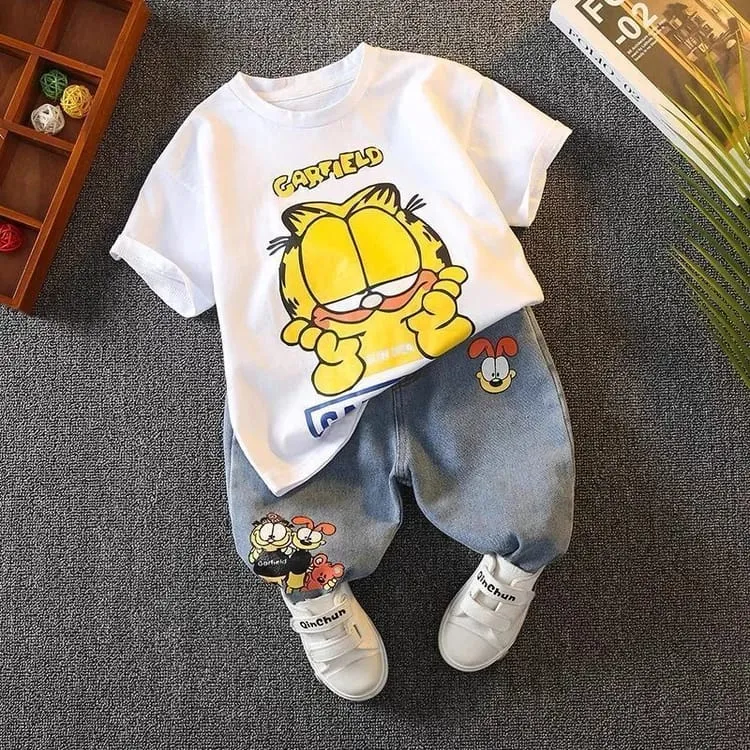 Boys T-shirt Casual Printed Short-Sleeved Clothes   X4497265