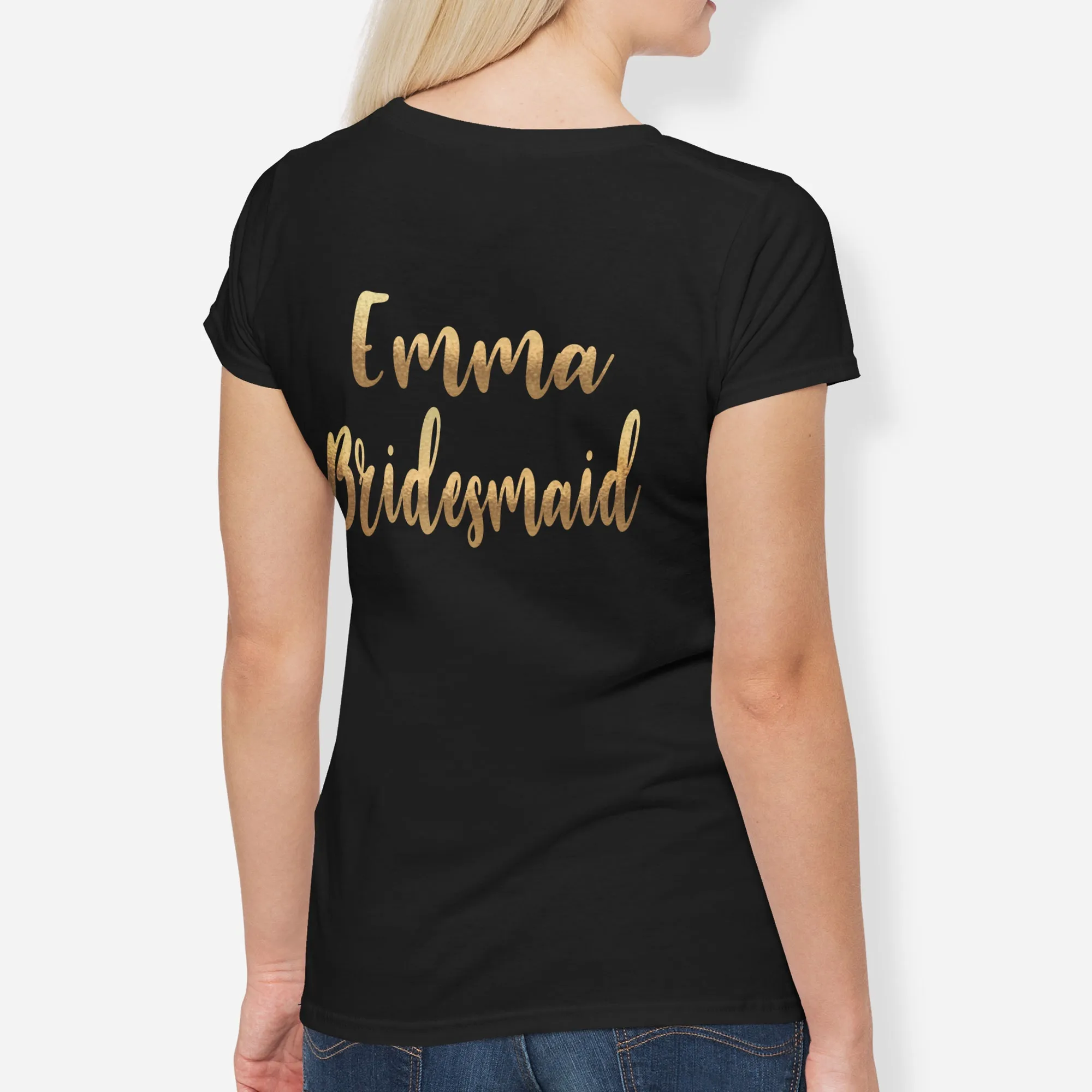 Bride's Flock Hen Personalized Hen Party T-Shirt