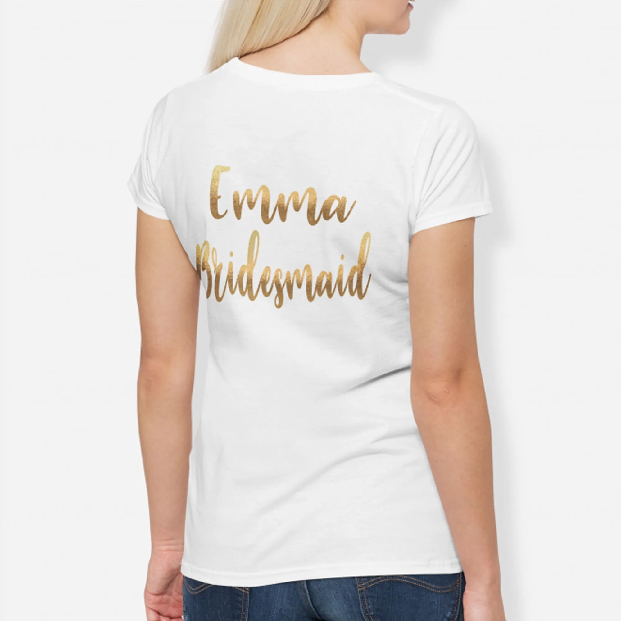 Bride's Flock Hen Personalized Hen Party T-Shirt