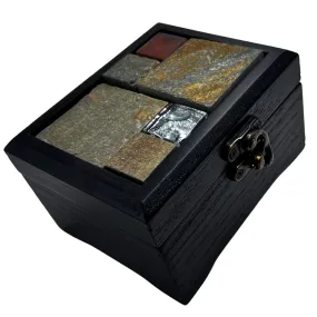 Business Card Wooden Box Glass