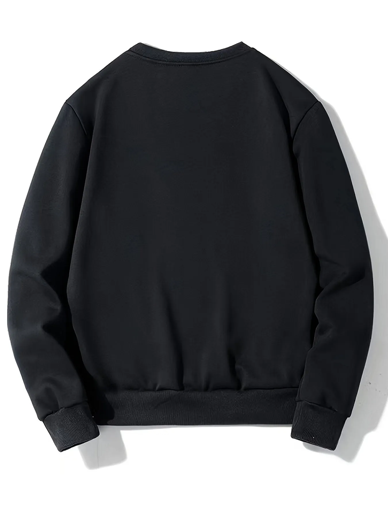 Casual Solid Color Crew Neck Long Sleeve Pullover Sweatshirt