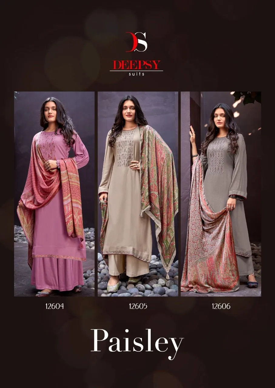 DEEPSY SUITS PAISLEY PASHMINA WINTER SUITS