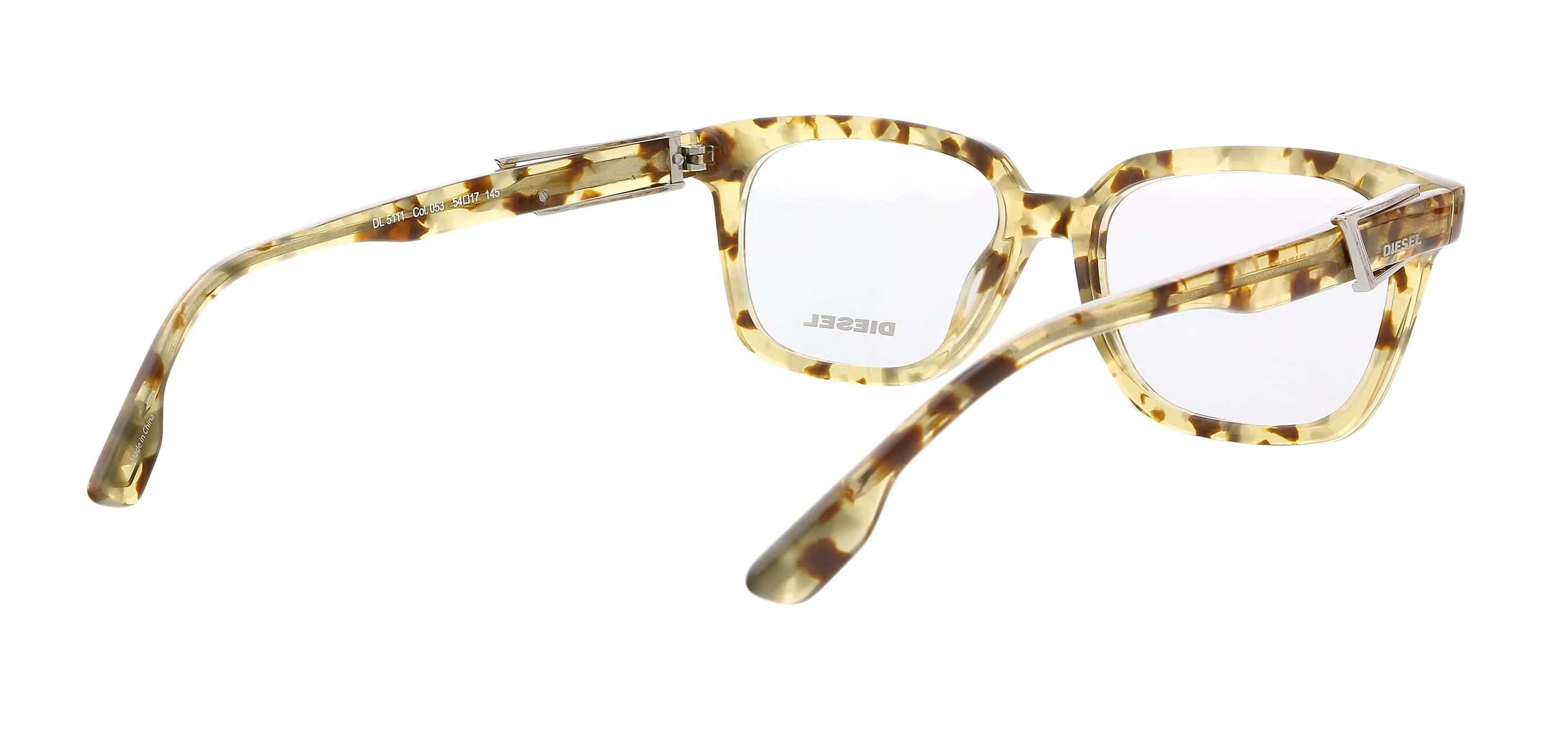 Diesel DL5111 Blonde Havana Modified Square Eyeglasses