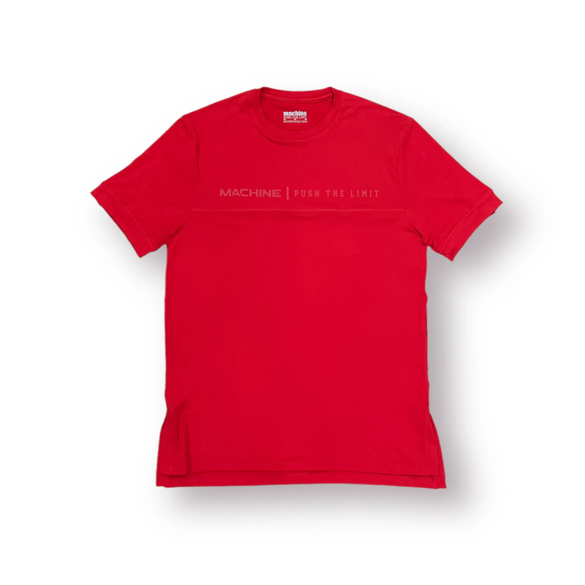 Ditmas Performance Fitted Split Hem Tee - Red