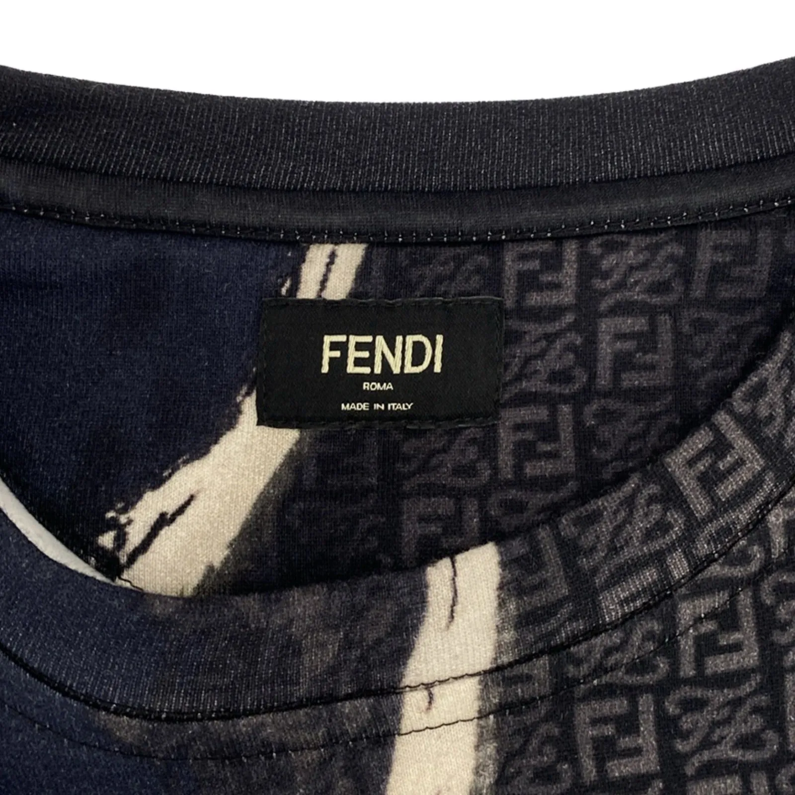 Fendi Cotton Sweatshirt Navy Men