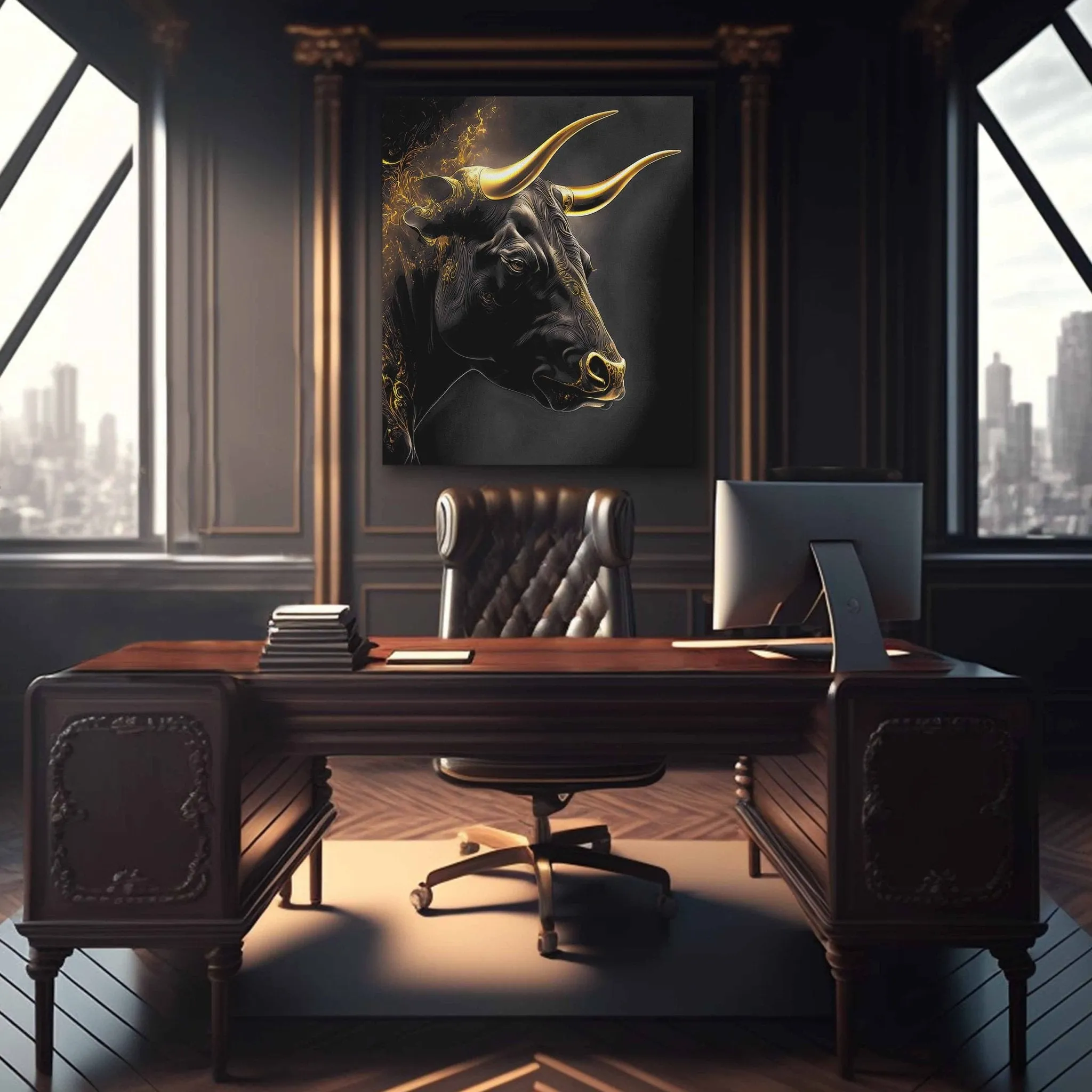 Golden Wall Street Bull