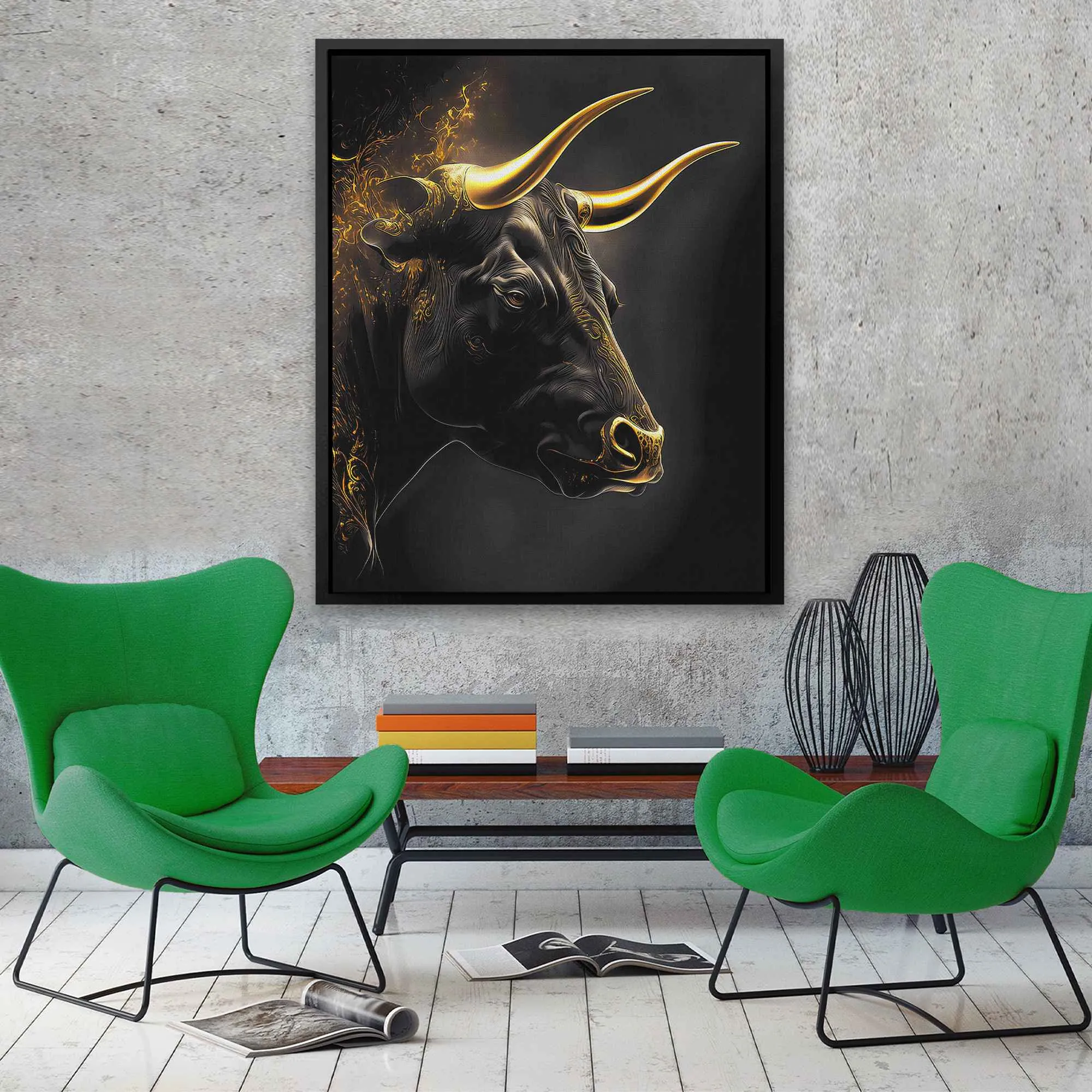 Golden Wall Street Bull