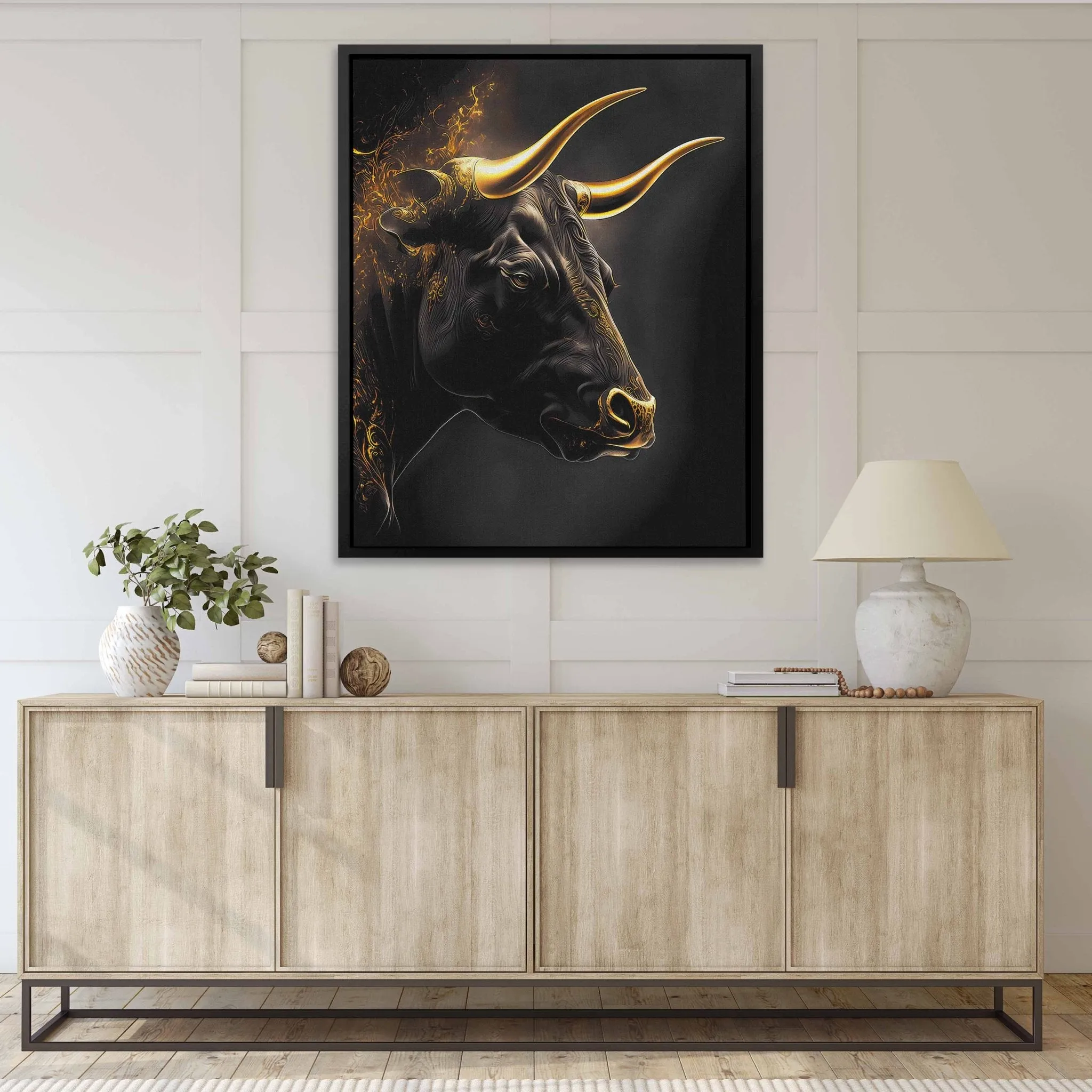 Golden Wall Street Bull