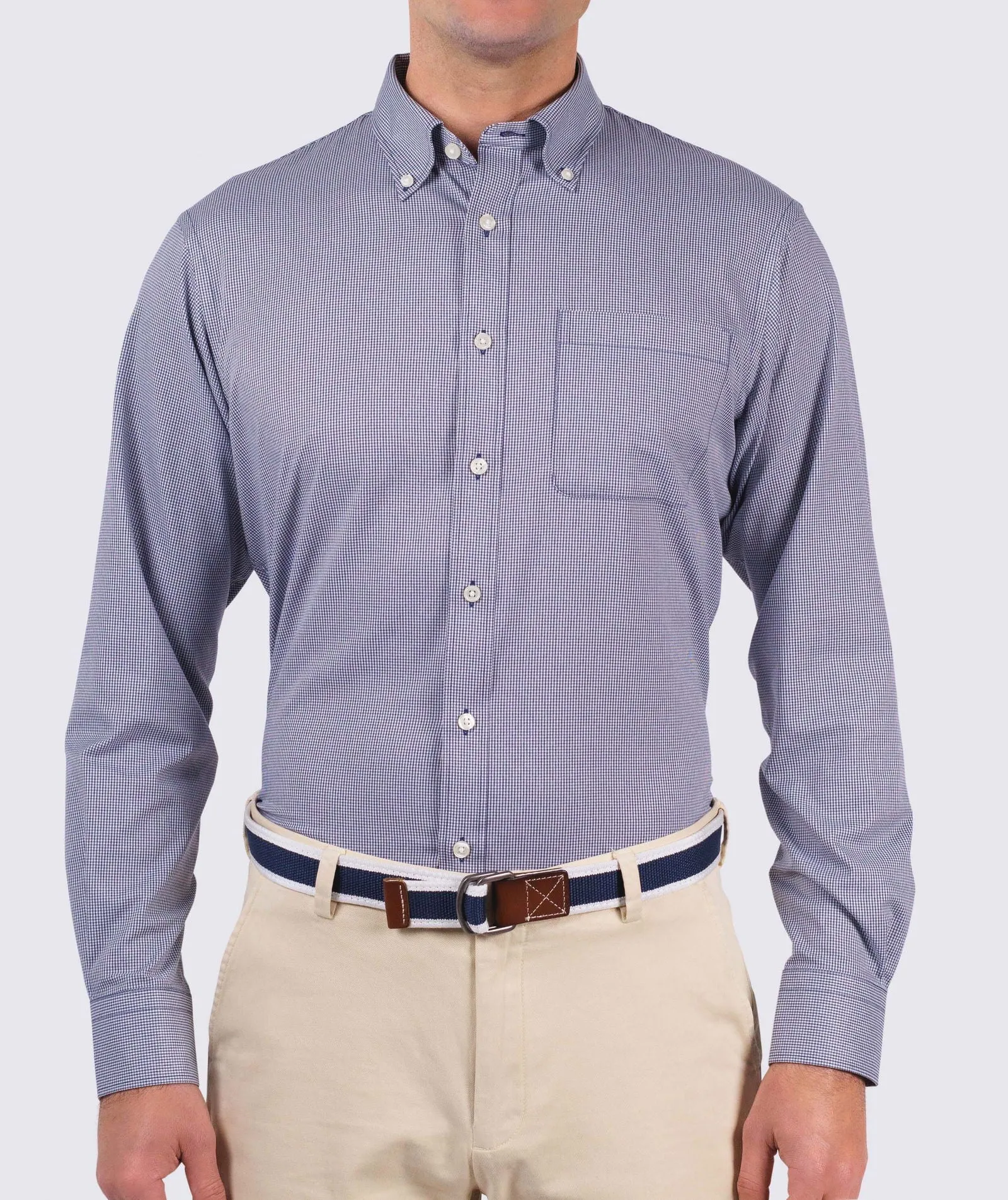 Gingham Checkered Graham Performance Sport Shirt for High-Endurance Activities