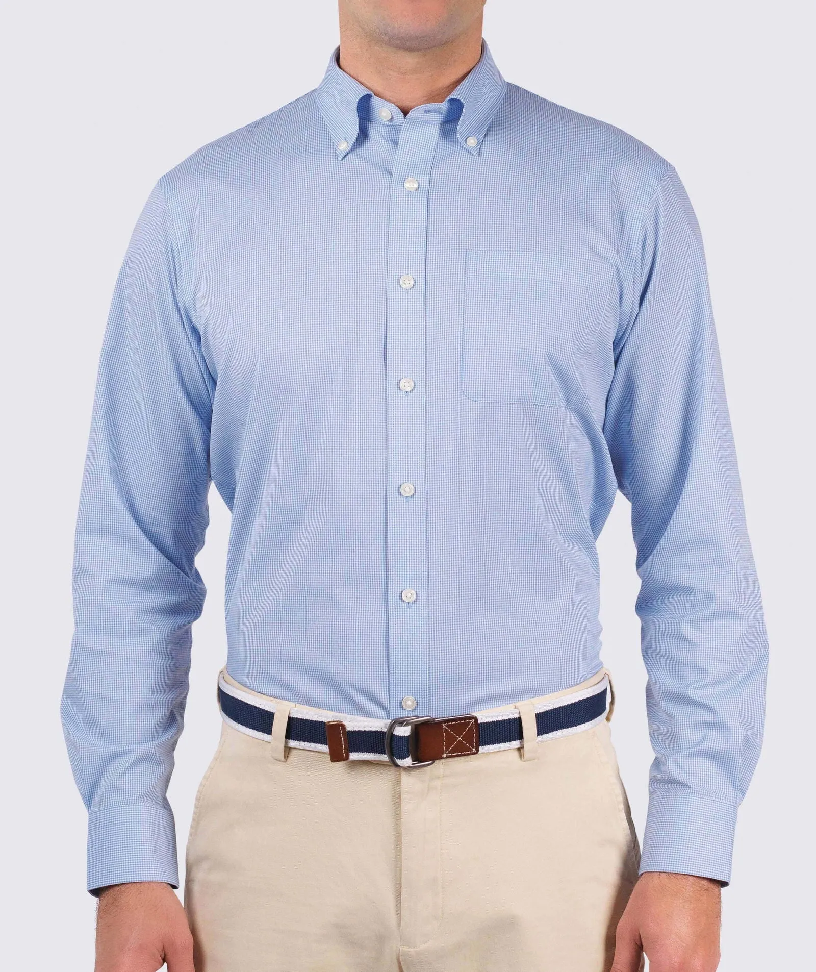 Gingham Checkered Graham Performance Sport Shirt for High-Endurance Activities