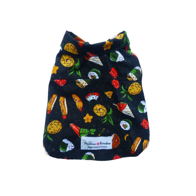 Hawaiian Soul Food Print Pet's Shirt | Red, Black