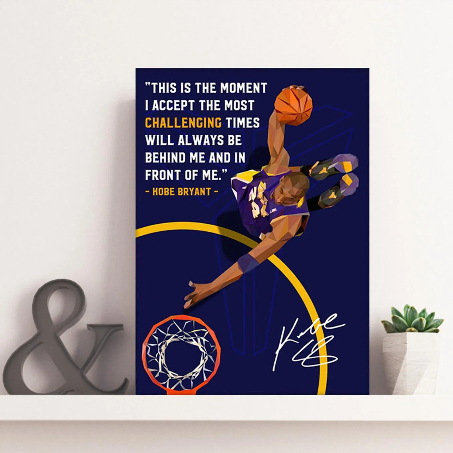 Kobe Bryant Poster, Kobe Bryant Quote, Basketball Player Art, Custom Sport Canvas, Custom Poster, Home Decor, Wall Hangings, LA Lakers