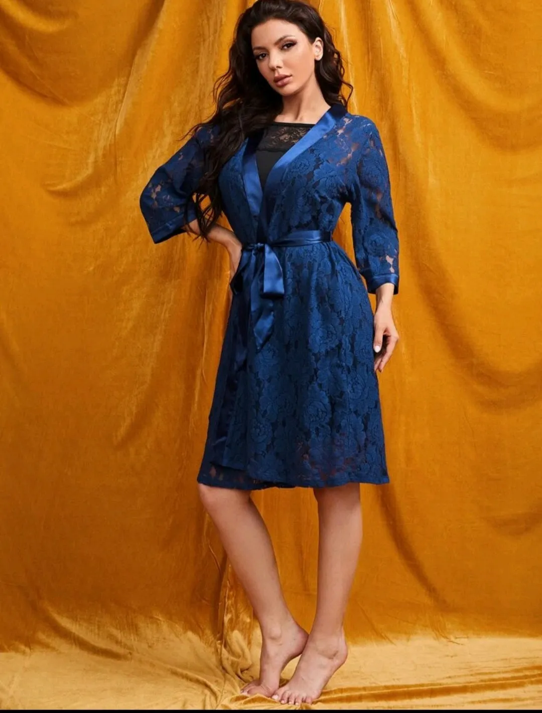 LACE GOWN NAVY