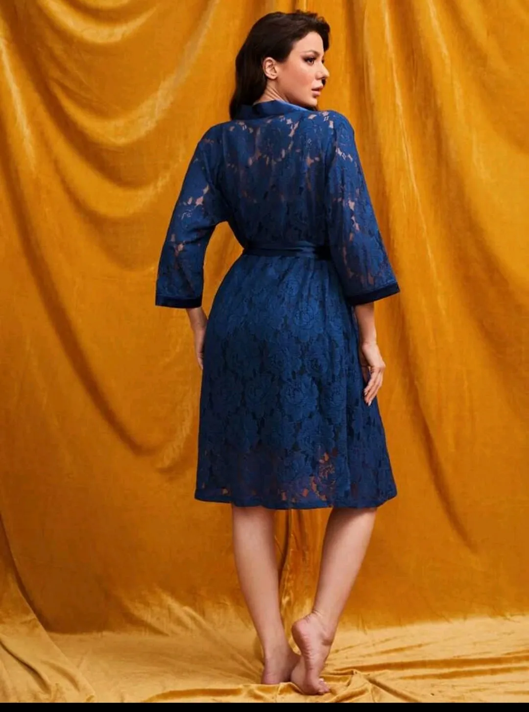 LACE GOWN NAVY