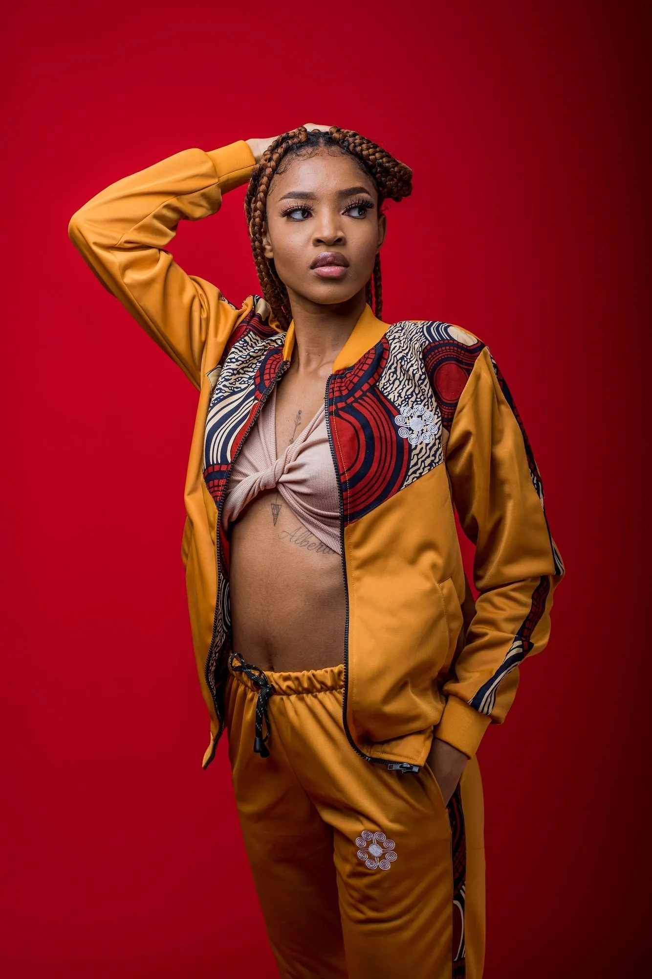 Ladies - Asali Gold Tracksuit Set.2