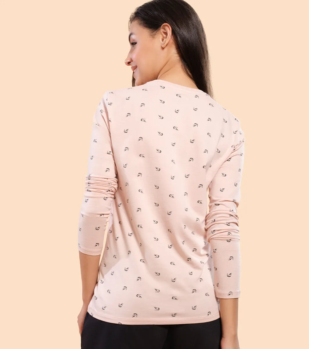 Long Sleeve Basic Crew Tee - Graphics | Crew Neck Basic Stretch Cotton Tee