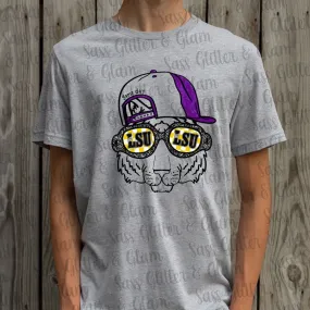 LSU Checkered Mascot