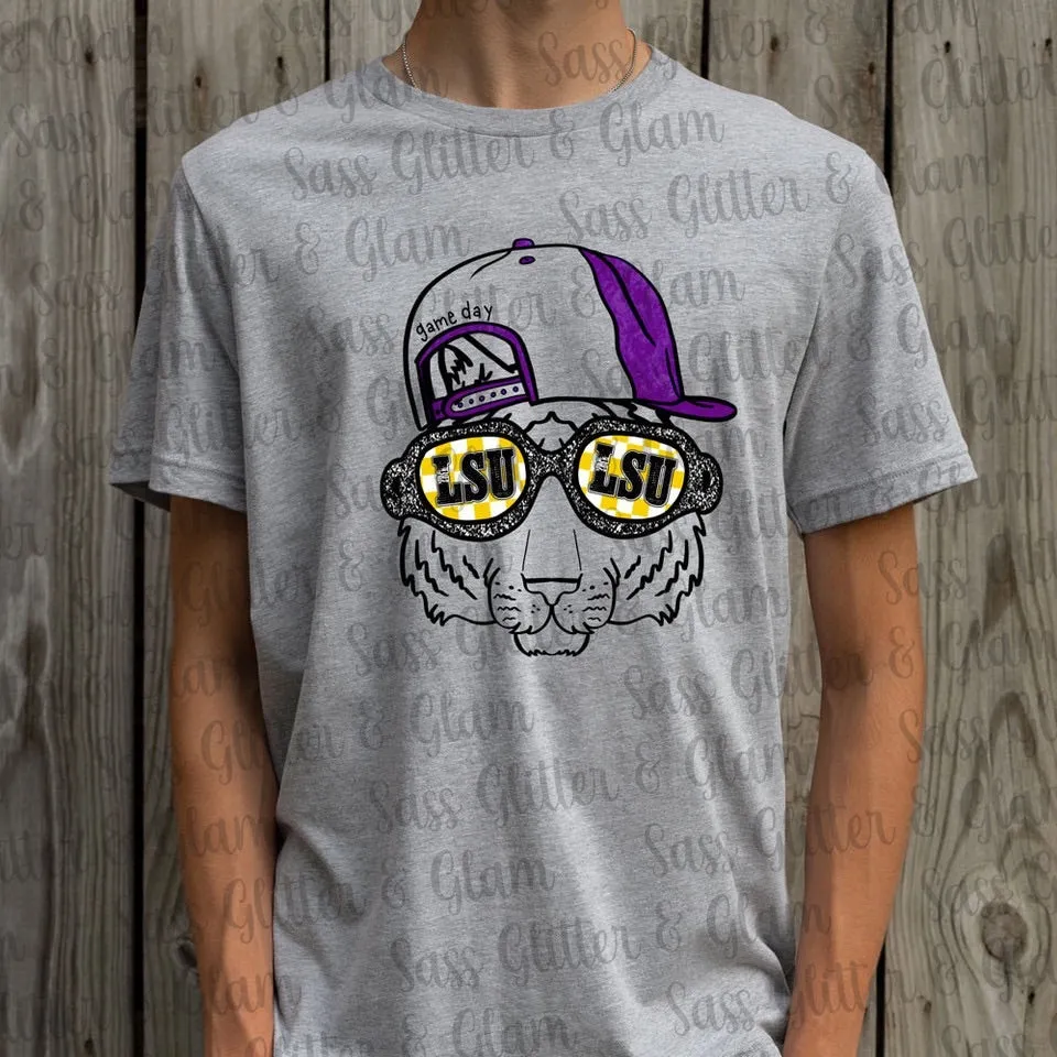 LSU Checkered Mascot