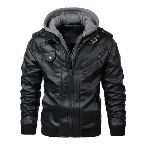 Men's Leather Jackets Autumn Casual Motorcycle PU Jacket Biker Leather Coats