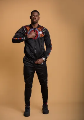 Mens - Nkanyezi Black Tracksuit Set