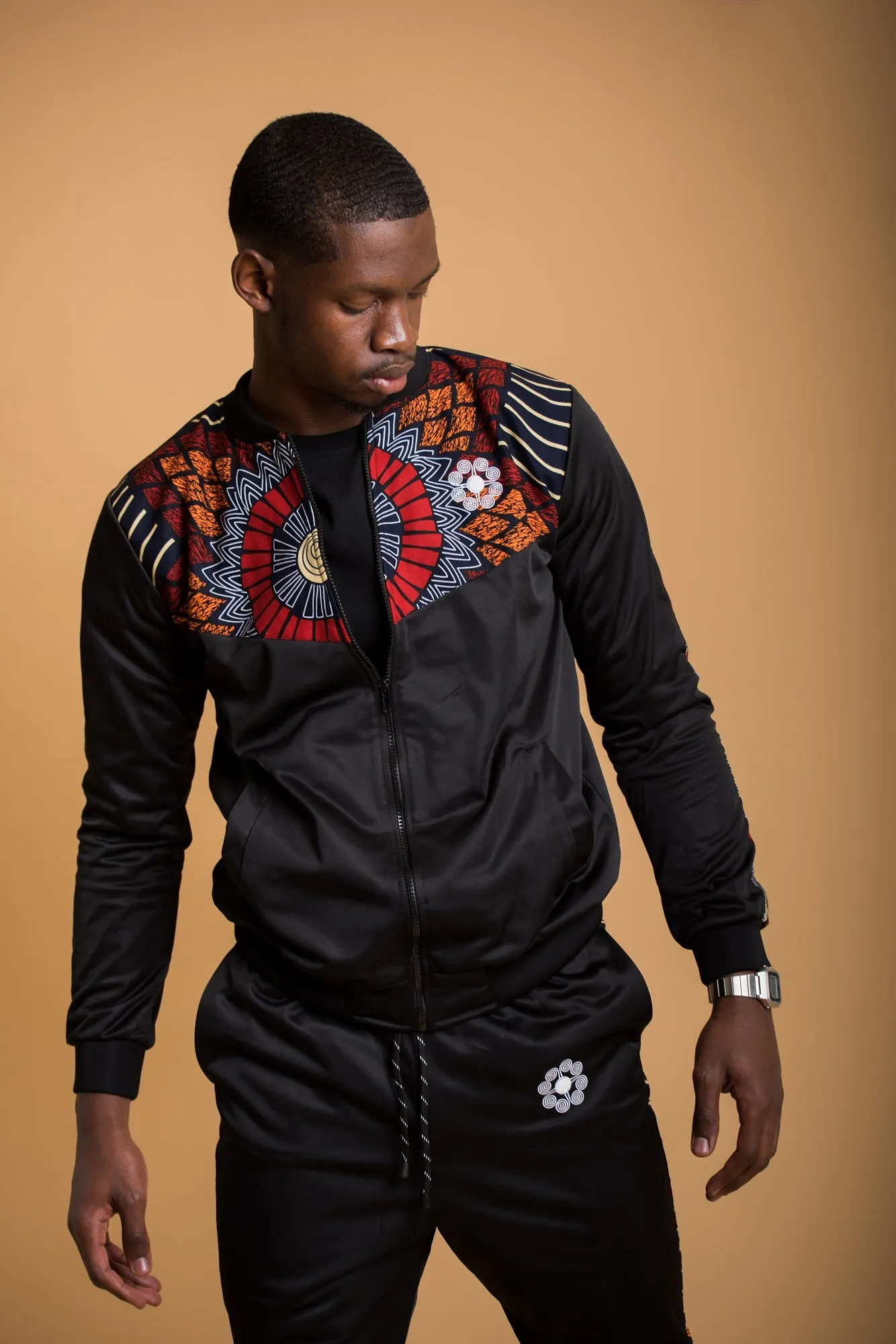 Mens - Nkanyezi Black Tracksuit Set