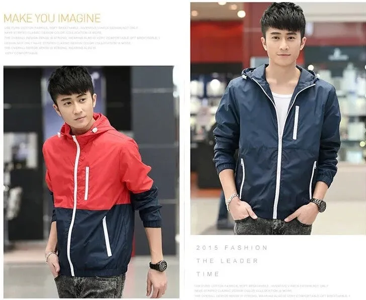 Men's Summer Thin Jackets 2015 New Spring Summer Windbreaker Sports Jacket Men Outdoors Sportswear Slim Fit Men Clothing